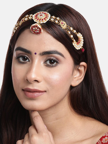 Gold-Plated-Kundan-Studded-Borla-Matha-Patti